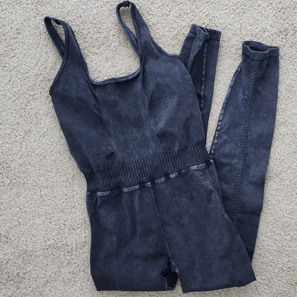 NWOT FP Movement by Free People Good Karma Onesie in Washed Black Sz XS/S - Picture 5 of 7